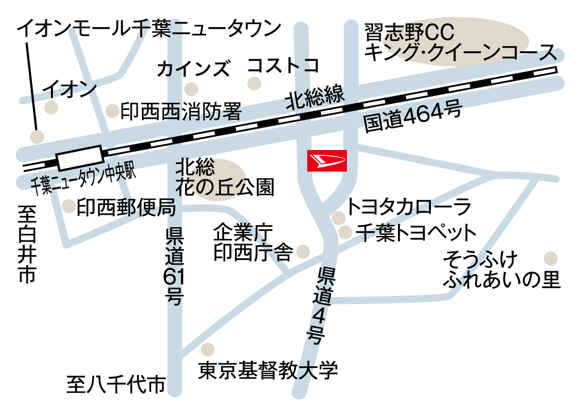 千葉ニュータウン店地図